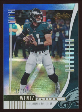 2019 Panini Absolute Blue Spectrum Carson Wentz 