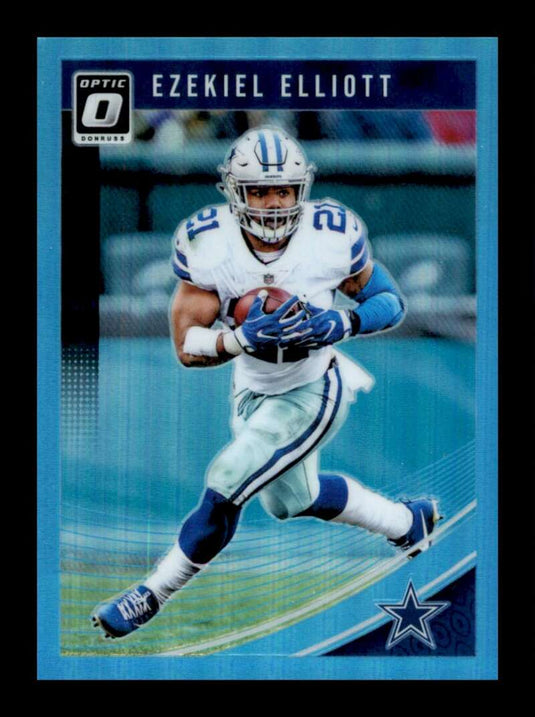 2018 Donruss Optic Aqua Prizm Ezekiel Elliott 