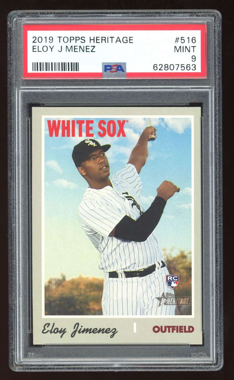 Load image into Gallery viewer, 2019 Topps Heritage Eloy Jimenez #516 Rookie RC Chicago White Sox Image 1
