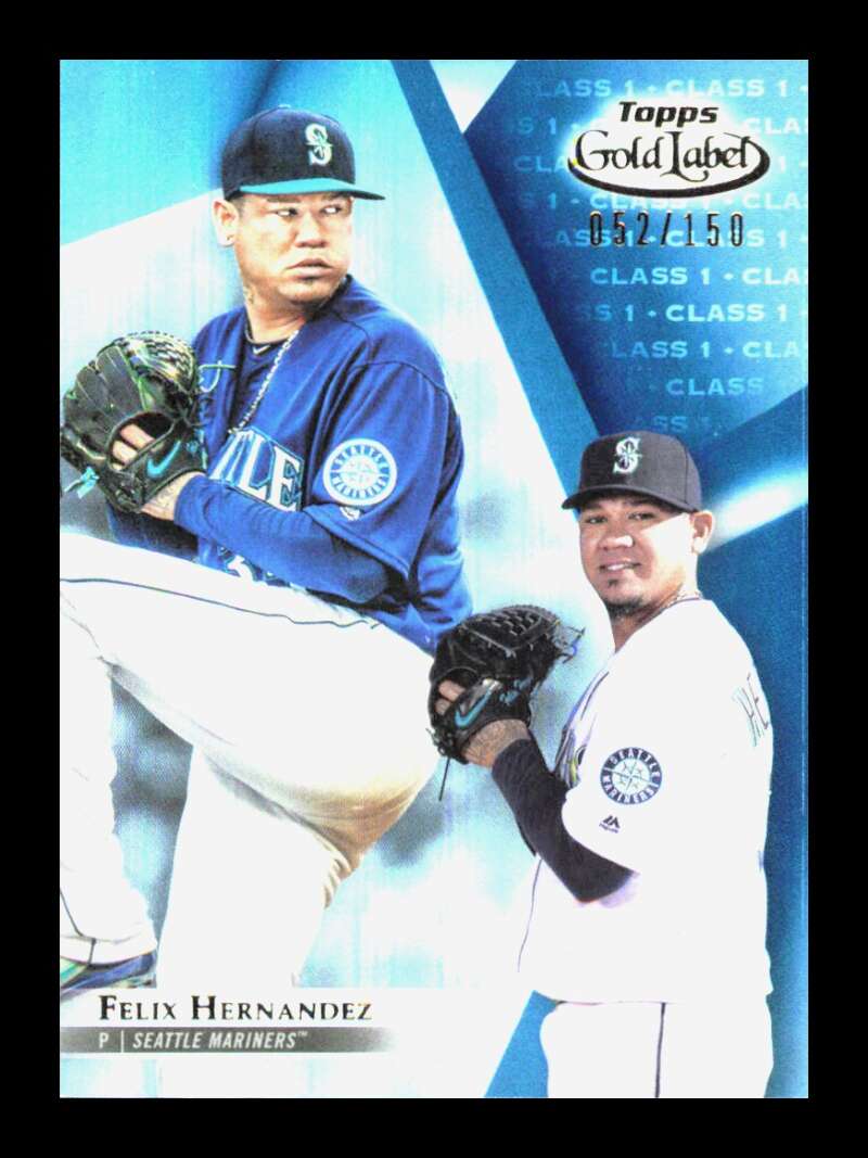 Load image into Gallery viewer, 2018 Topps Gold Label Class 1 Blue Felix Hernandez #86 SP Seattle Mariners /150 Image 1
