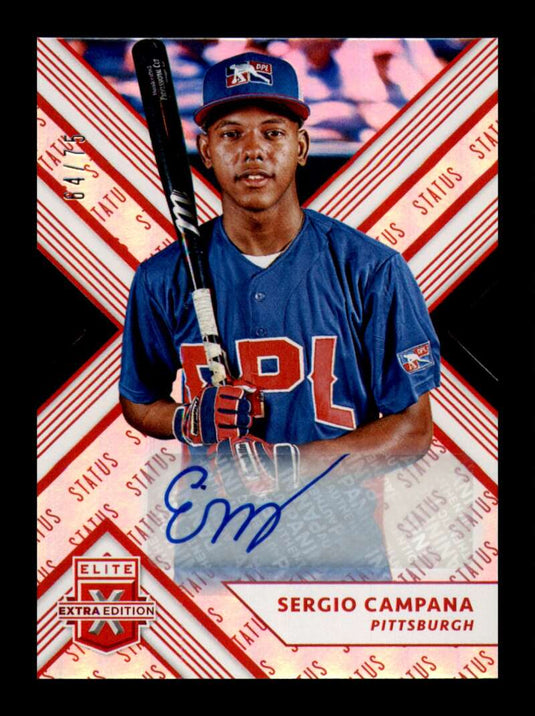 2018 Elite Extra Edition Status Red Die Cut Auto Sergio Campana 