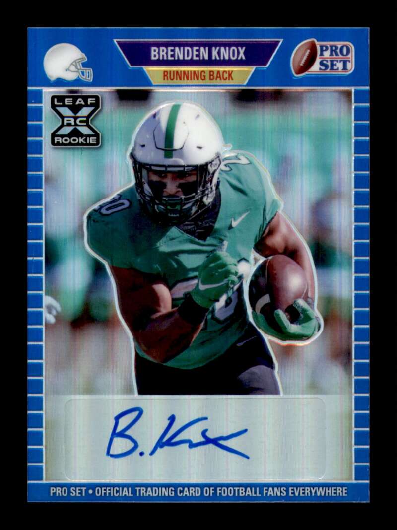 Load image into Gallery viewer, 2021 Pro Set Metal 1989 Blue Auto Brenden Knox #PA-BK1 Rookie RC /75  Image 1
