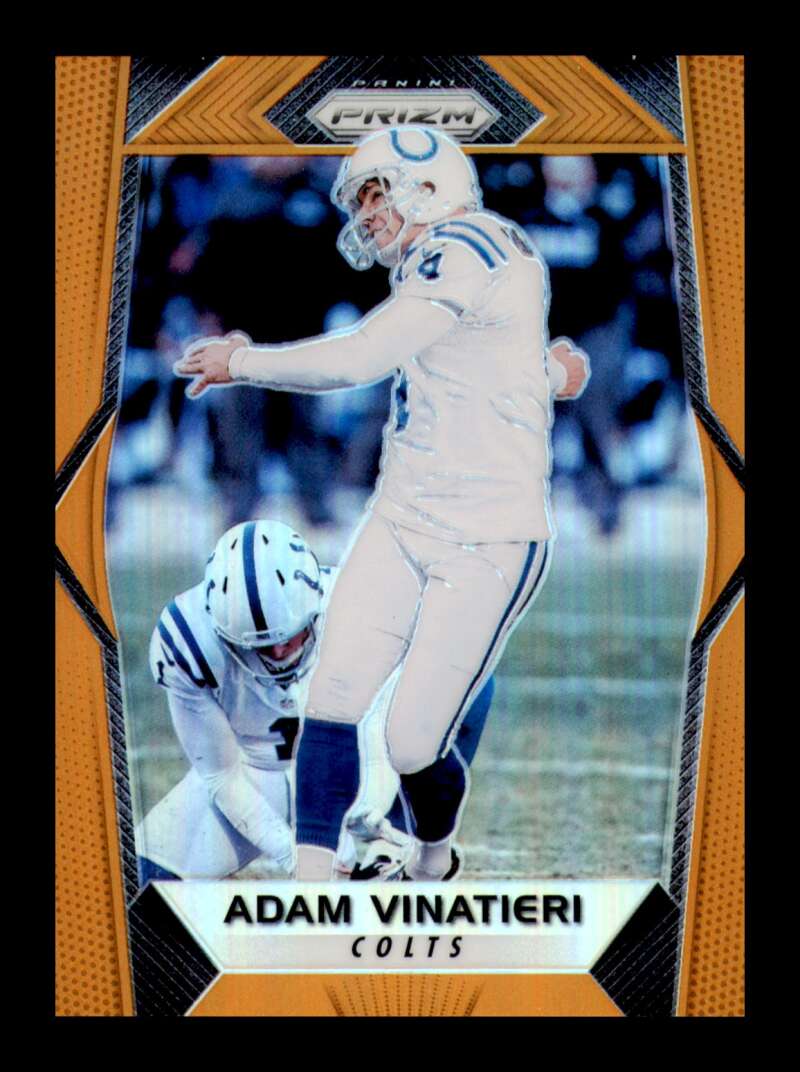 Load image into Gallery viewer, 2017 Panini Prizm Orange Prizm Adam Vinatieri #156 Indianapolis Colts /275  Image 1
