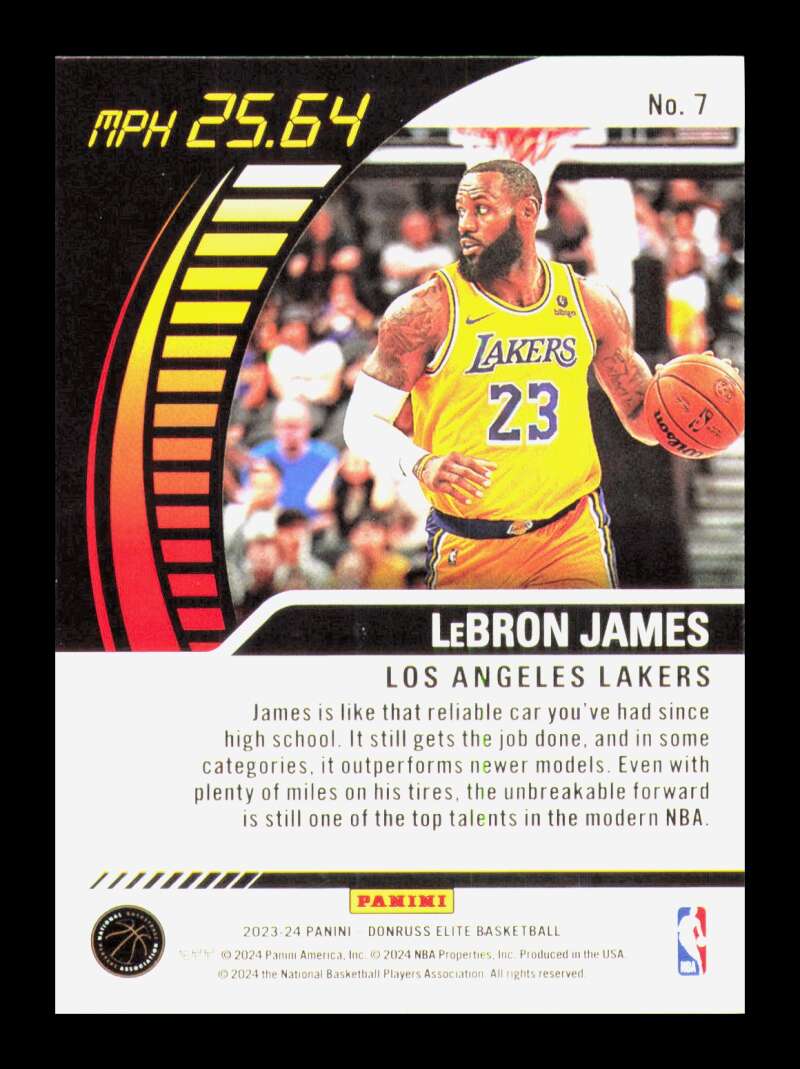 Load image into Gallery viewer, 2023-24 Donruss Elite Full Throttle LeBron James #7 Los Angeles Lakers  Image 2
