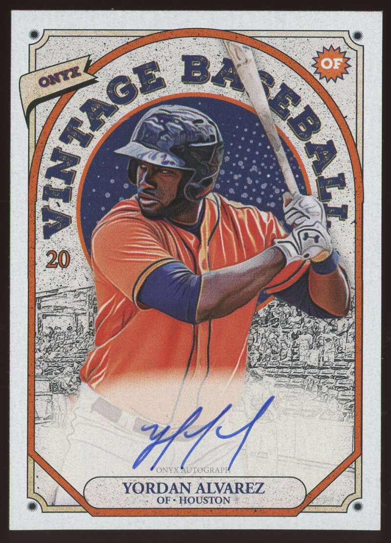 Load image into Gallery viewer, 2023 Onyx Vintage Blue Ink Auto Yordan Alvarez #VAYA Houston Astros Autograph Image 1
