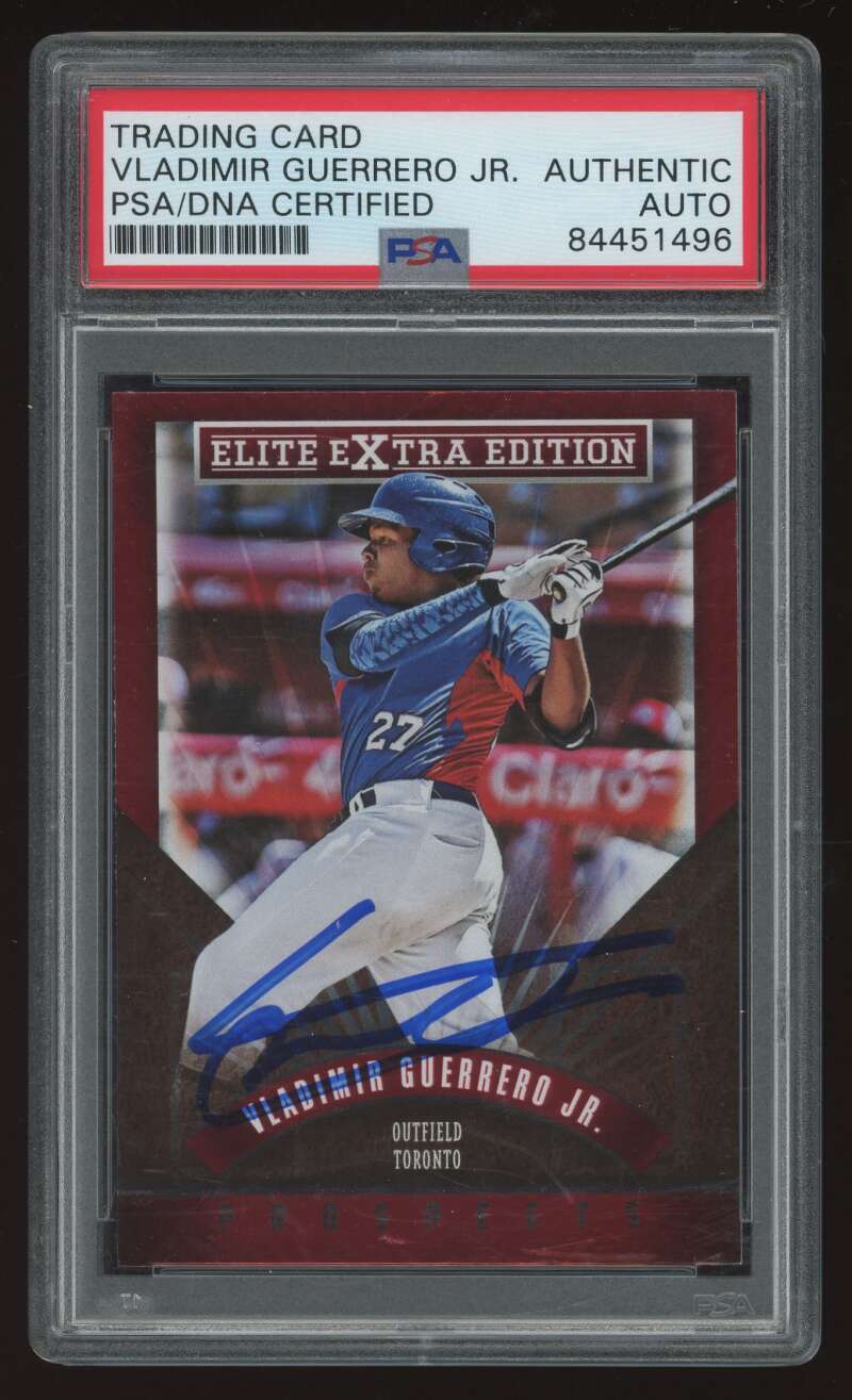 Load image into Gallery viewer, 2015 Elite Extra Edition Vladimir Guerrero Jr #169 Rookie RC PSA Authentic DNA Auto Image 1
