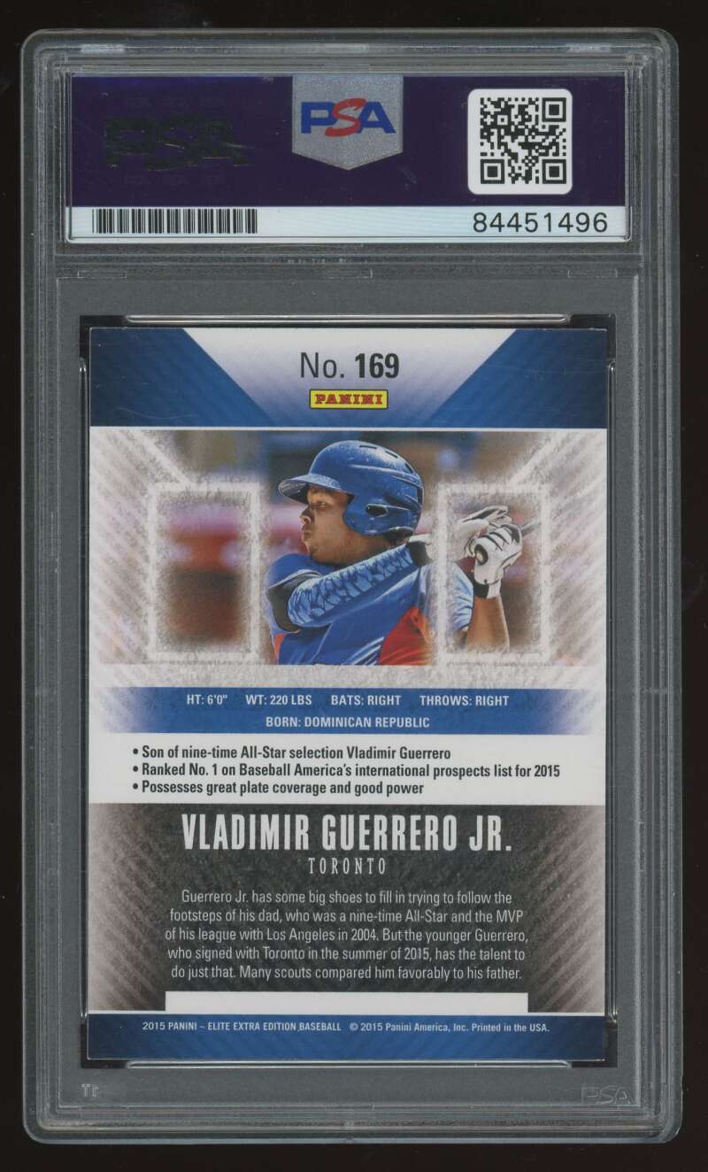Load image into Gallery viewer, 2015 Elite Extra Edition Vladimir Guerrero Jr #169 Rookie RC PSA Authentic DNA Auto Image 2

