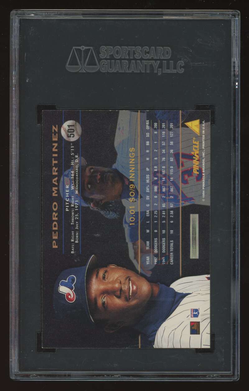 Load image into Gallery viewer, 1994 Pinnacle Pedro Martinez #501 SGC Authentic DNA Auto Image 2
