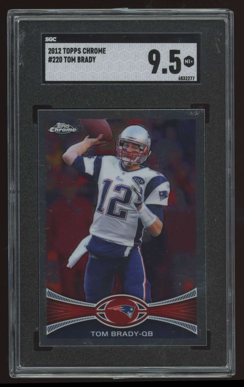 Load image into Gallery viewer, 2012 Topps Chrome Tom Brady #220 New England Patriots SGC 9.5 Image 1
