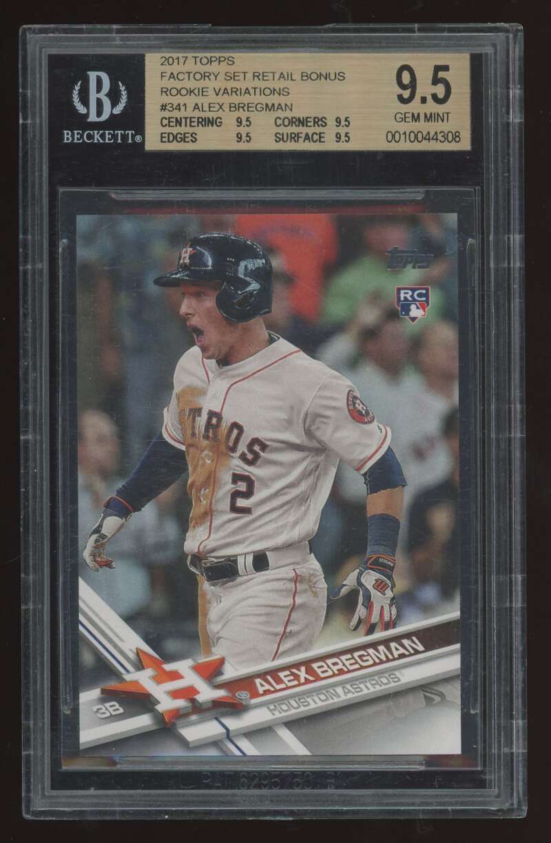 Load image into Gallery viewer, 2017 Topps Complete Set Alex Bregman #341 Rookie RC BGS 9.5 Image 1
