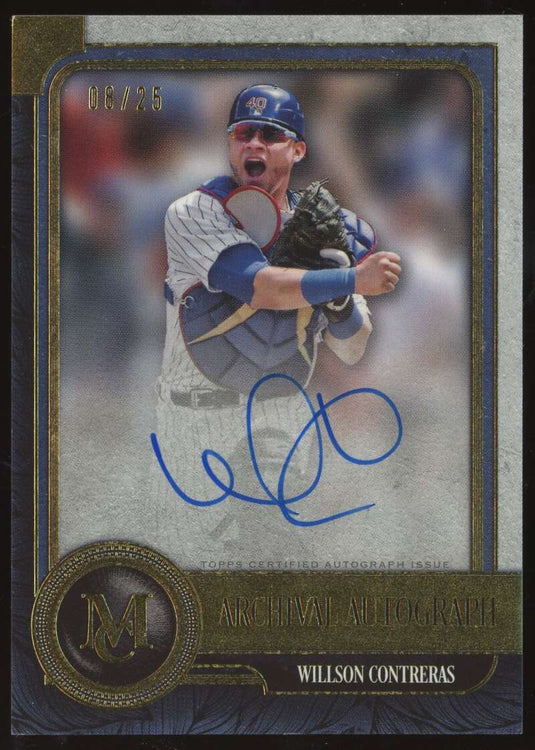 2019 Topps Museum Collection Archival Autograph Gold Willson Contreras