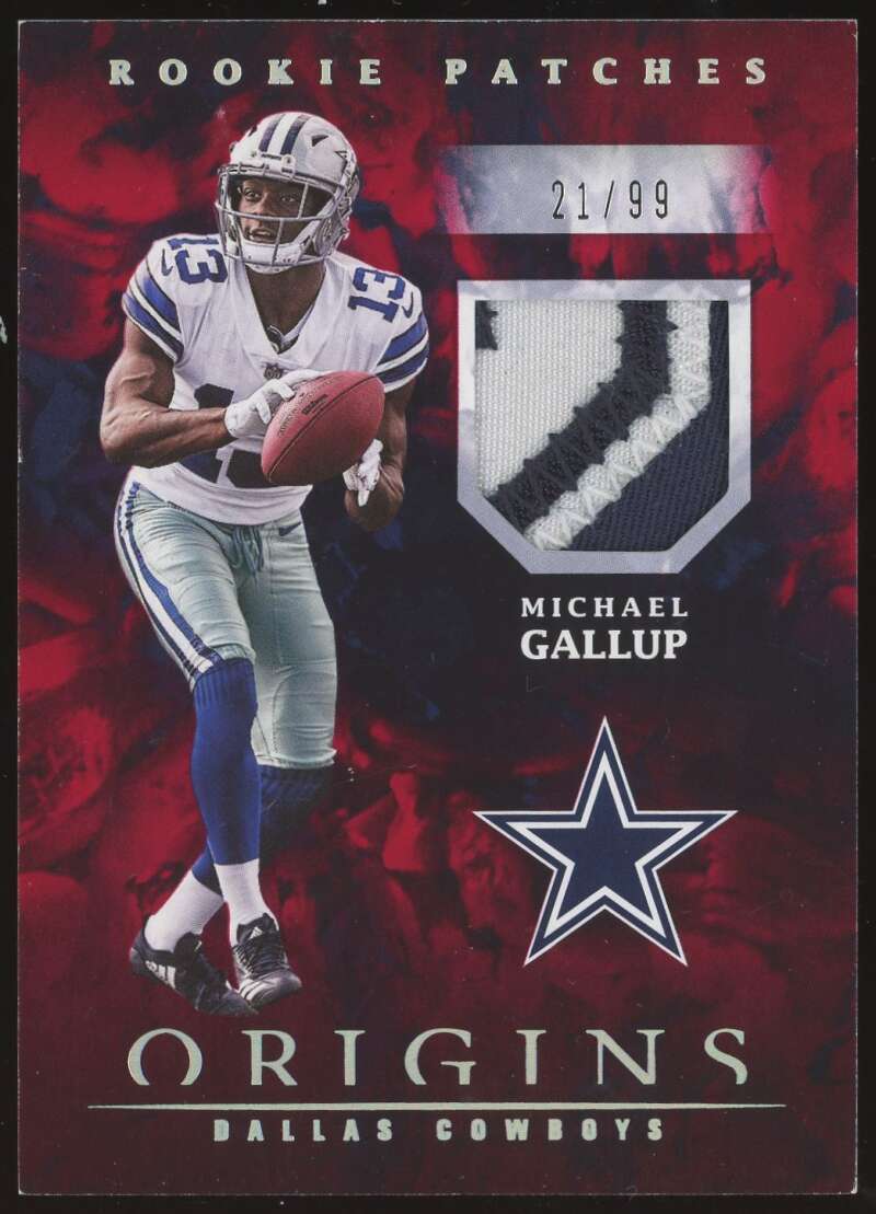 Load image into Gallery viewer, 2018 Panini Origins Rookie Patches Red Michael Gallup #RP-24 Dallas Cowboys RC Relic /99  Image 1
