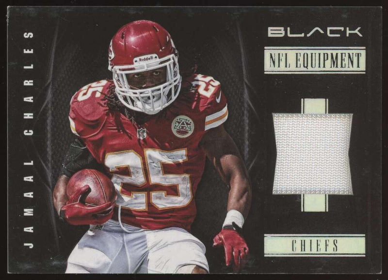 Load image into Gallery viewer, 2012 Panini Black NFL Equipment Jamaal Charles #46 Kansas City Chiefs Patch Relic /99  Image 1
