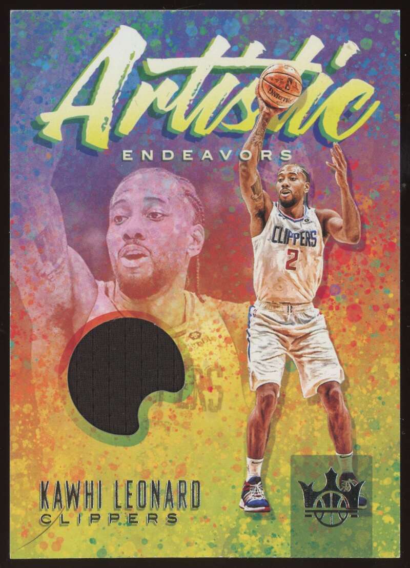 Load image into Gallery viewer, 2019-20 Panini Court Kings Artistic Endeavors Kawhi Leonard #AE-KWL Los Angeles Clippers Relic /179  Image 1

