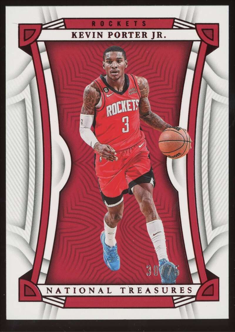 Load image into Gallery viewer, 2022-23 Panini National Treasures Red Kevin Porter Jr. #94 Houston Rockets /75  Image 1
