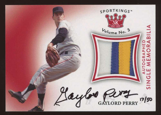 2022 Sportkings Volume 3 GU Patch Auto Gaylord Perry