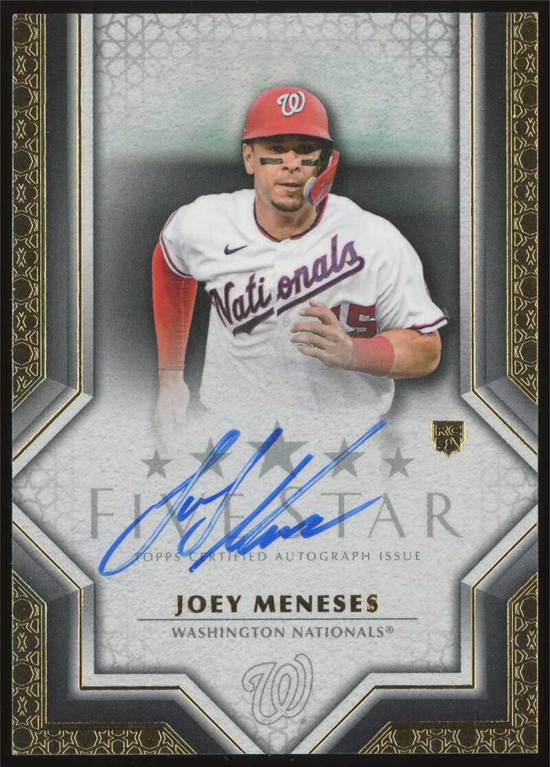 Load image into Gallery viewer, 2023 Topps Five Star Auto Joey Meneses #FSA-JME Washington Nationals Rookie RC Autograph Image 1
