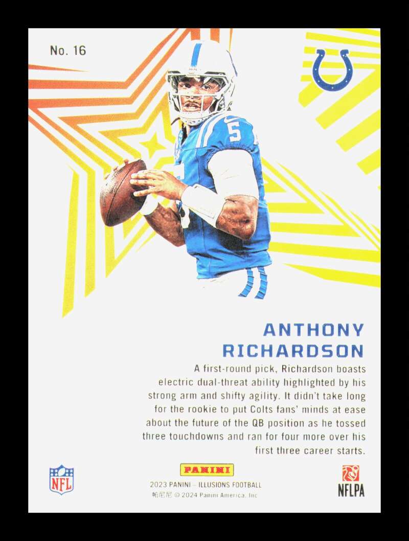 Load image into Gallery viewer, 2023 Panini Illusions Shining Stars Anthony Richardson #16 Indianapolis Colts Rookie RC Image 2
