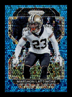 2021 Panini Prizm No Huddle Blue Prizm Marshon Lattimore 