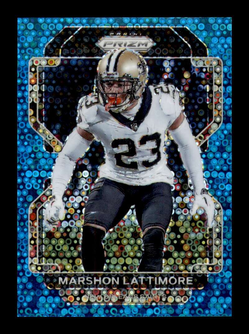 Load image into Gallery viewer, 2021 Panini Prizm No Huddle Blue Prizm Marshon Lattimore #308 New Orleans Saints /79  Image 1
