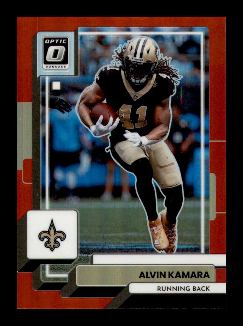 Load image into Gallery viewer, 2022 Donruss Optic Red Prizm Alvin Kamara #140 New Orleans Saints /99  Image 1
