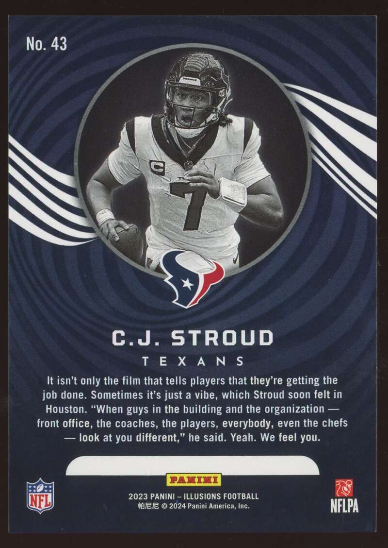 Load image into Gallery viewer, 2023 Panini Illusions Hobby C.J. Stroud #43 Houston Texans Rookie RC Image 2
