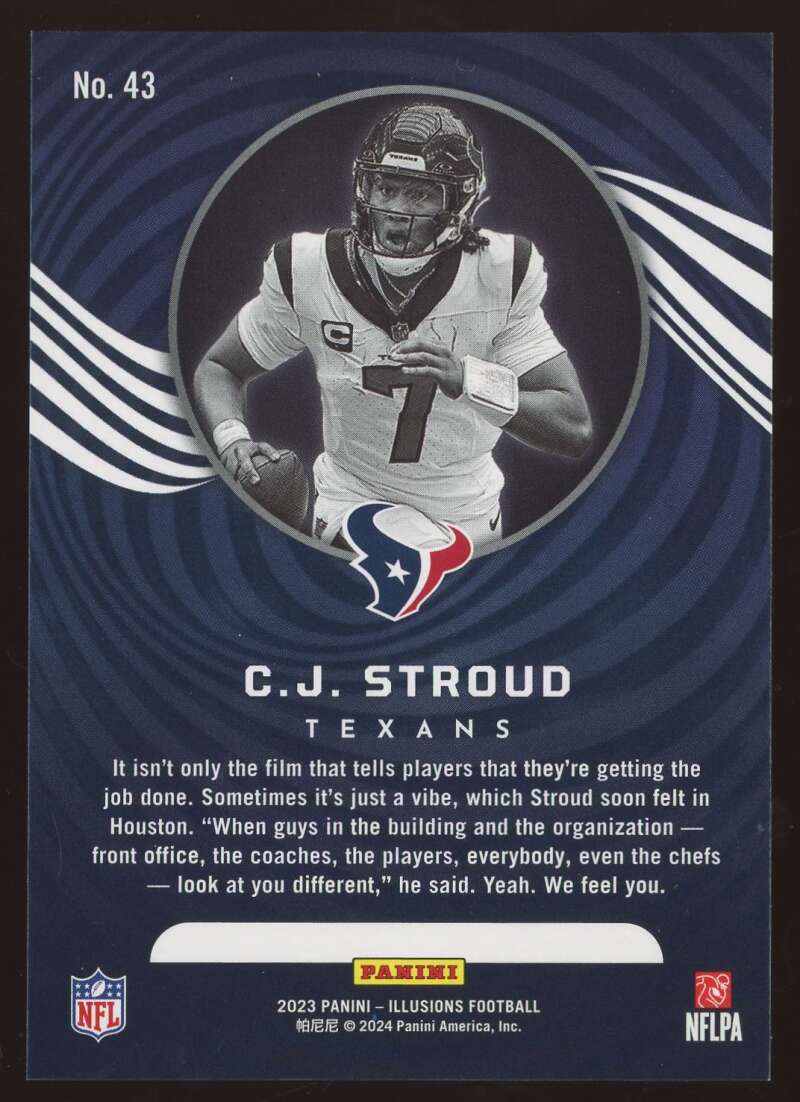 Load image into Gallery viewer, 2023 Panini Illusions Hobby C.J. Stroud #43 Houston Texans Rookie RC Image 2
