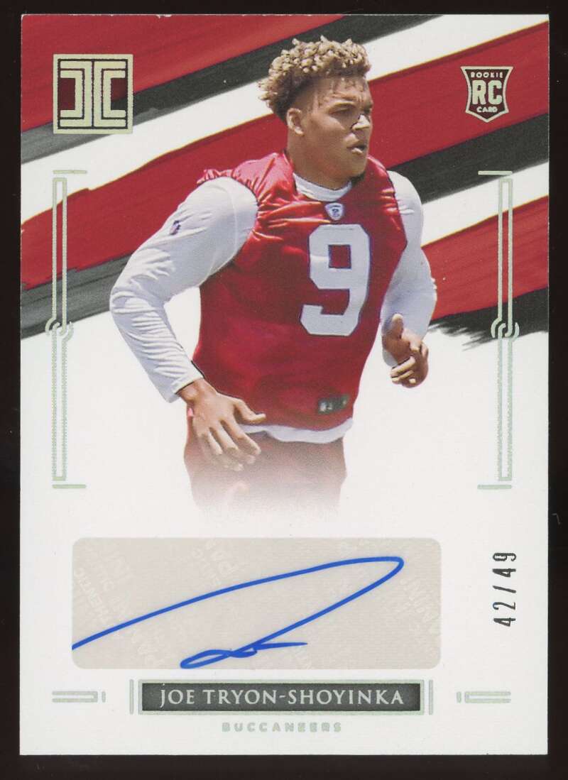 Load image into Gallery viewer, 2021 Panini Impeccable Silver Auto Joe Tryon-Shoyinka #156 Tampa Bay Buccaneers Rookie RC /49  Image 1
