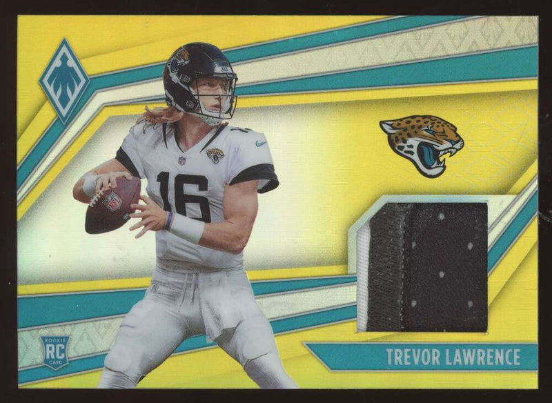 Load image into Gallery viewer, 2021 Panini Phoenix Rookie Patch Prime Yellow Trevor Lawrence #RME-TRL Jacksonville Jaguars RC Relic /50  Image 1

