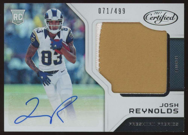 Load image into Gallery viewer, 2017 Panini Certified Rookie Patch Auto Josh Reynolds #232 Los Angeles Rams RC RPA /499  Image 1
