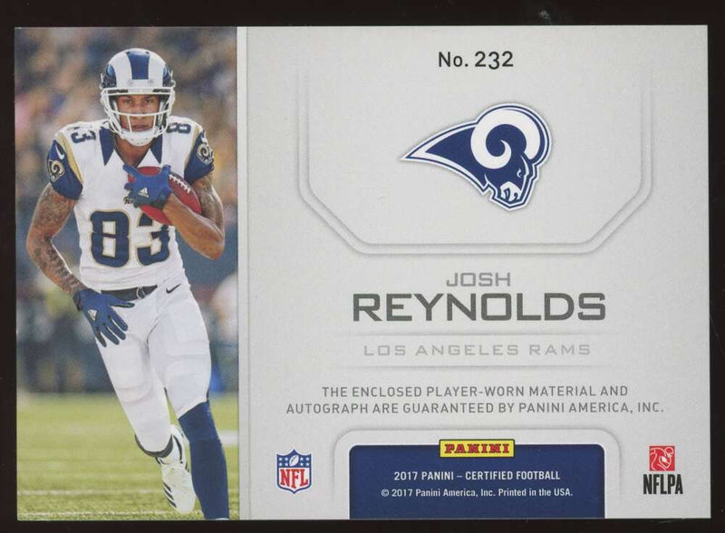 Load image into Gallery viewer, 2017 Panini Certified Rookie Patch Auto Josh Reynolds #232 Los Angeles Rams RC RPA /499  Image 2
