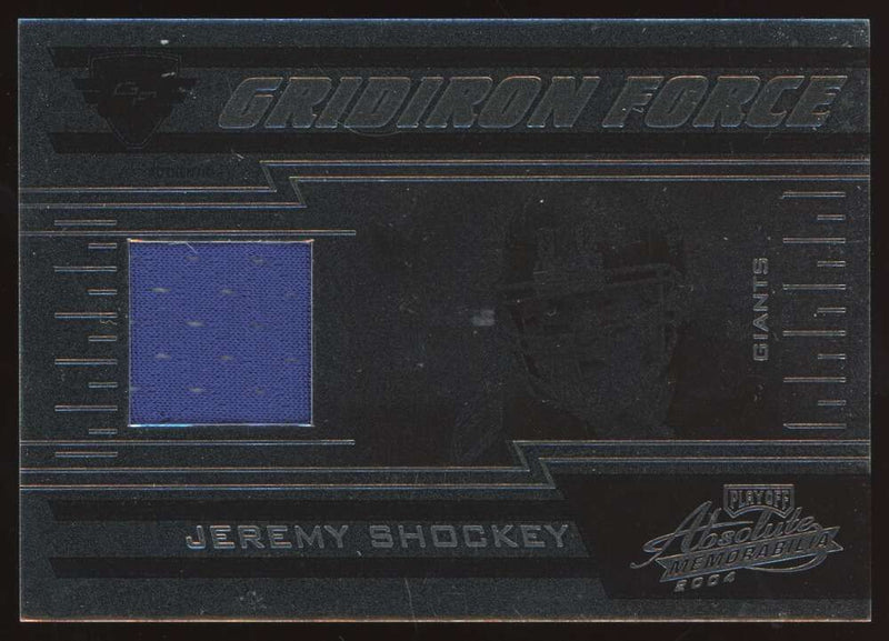 Load image into Gallery viewer, 2004 Playoff Absolute Gridiron Force Silver Jeremy Shockey #GF-16 New York Giants Patch Relic /50  Image 1
