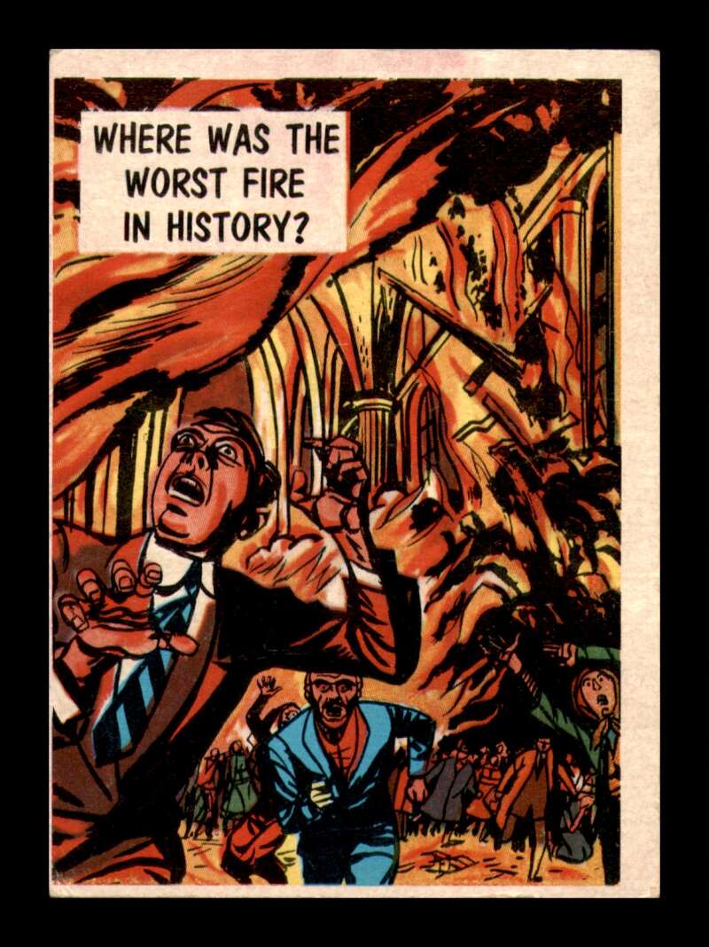 Load image into Gallery viewer, 1957 Topps Isolation Booth Where was the worst fire in history #40 VG-VGEX Image 1

