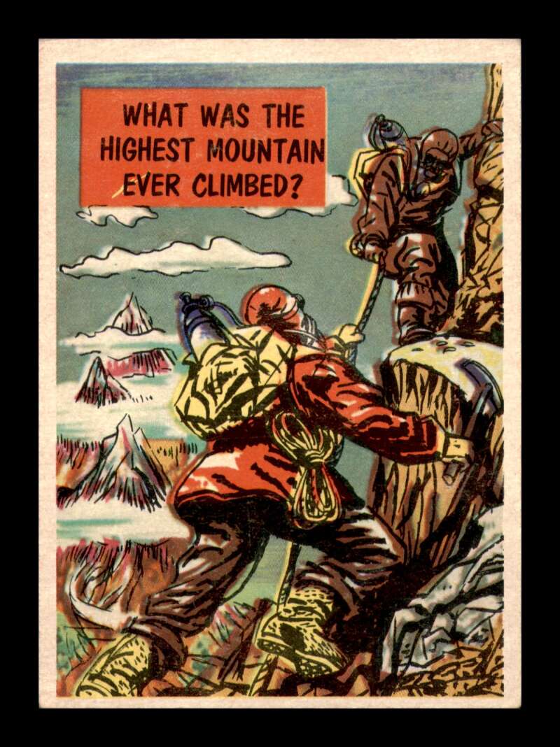 Load image into Gallery viewer, 1957 Topps Isolation Booth What was the highest mountain ever climbed #45 EX-EXMINT Image 1

