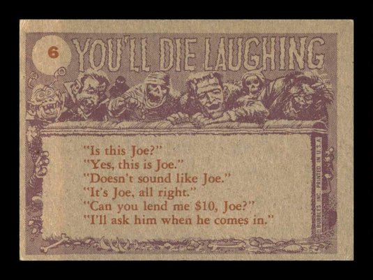 1959 Topps You'll Die Laughing Doc can I stop taking these reducing pills