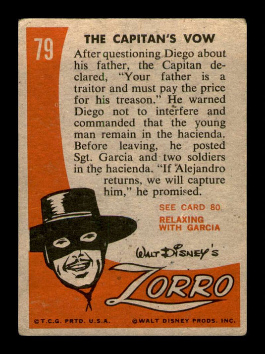 1958 Topps Zorro The Capitan's Vow 