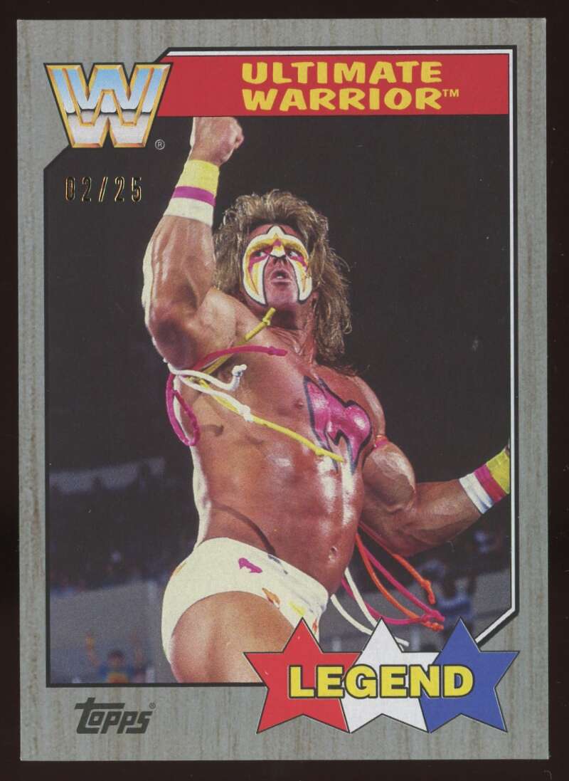 Load image into Gallery viewer, 2017 Topps Heritage WWE Silver Ultimate Warrior #99 WWF Short Print SP /25  Image 1
