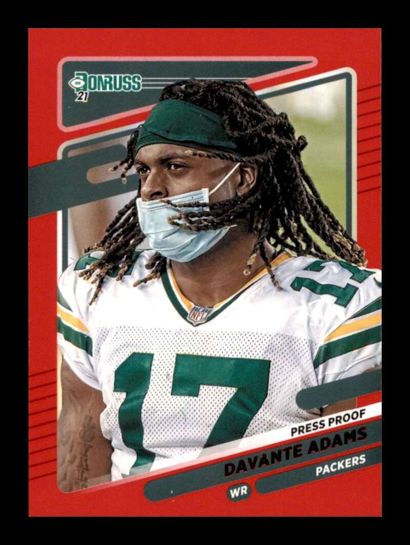 Load image into Gallery viewer, 2021 Donruss Press Proof Red Davante Adams #158 Green Bay Packers Photo Variation Image 1
