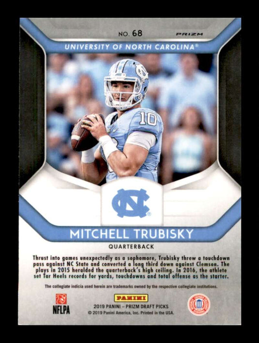 2019 Panini Prizm Draft Blue Prizm Mitchell Trubisky