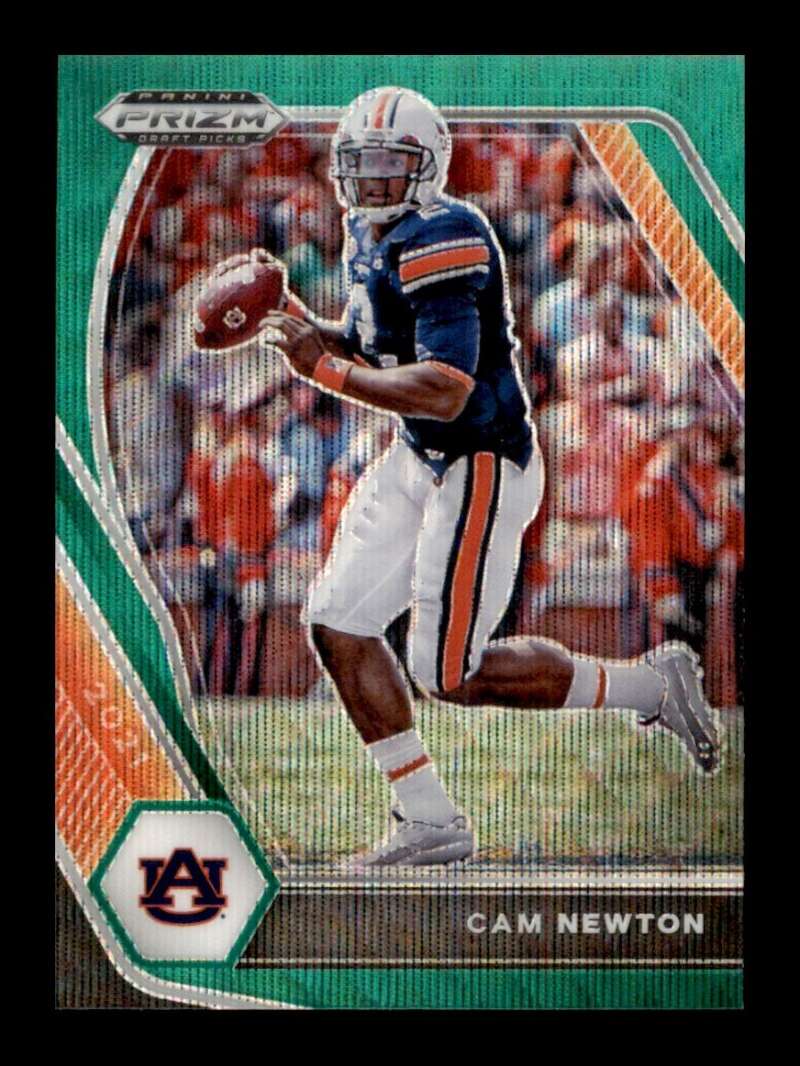 Load image into Gallery viewer, 2021 Panini Prizm Draft Green Wave Prizm Cam Newton #28 Auburn Tigers  Image 1
