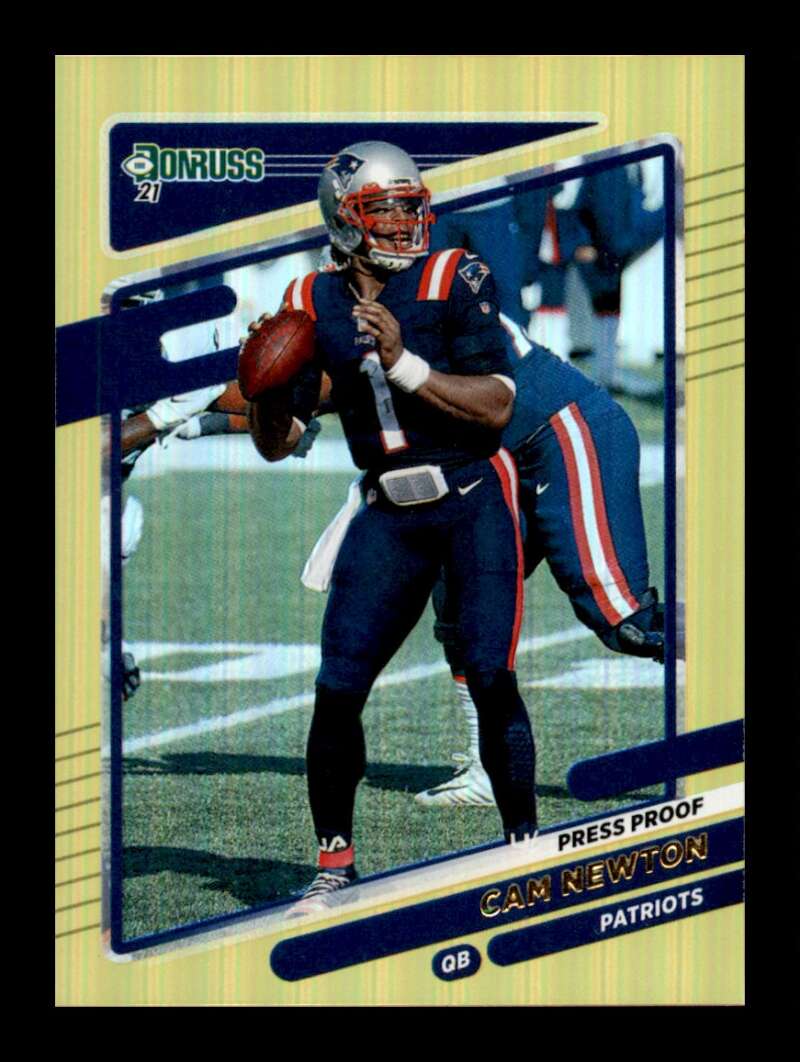 Load image into Gallery viewer, 2021 Donruss Press Proof Gold Cam Newton #46 New England Patriots  Image 1
