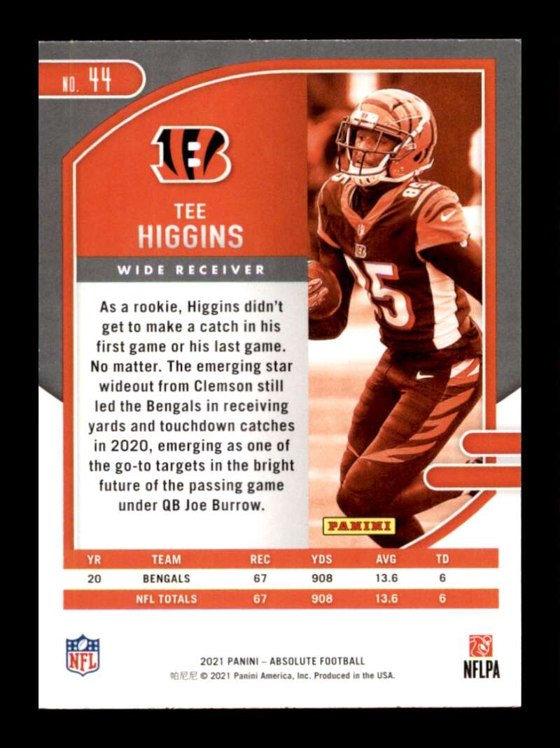 Load image into Gallery viewer, 2021 Panini Absolute Red White Blue Kaleidoscope Tee Higgins #44 Cincinnati Bengals  Image 2
