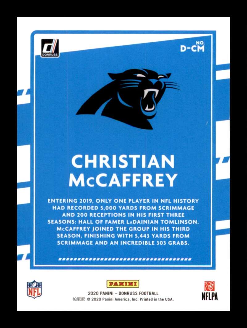 Load image into Gallery viewer, 2020 Donruss Dominators Christian McCaffrey #6 Carolina Panthers  Image 2
