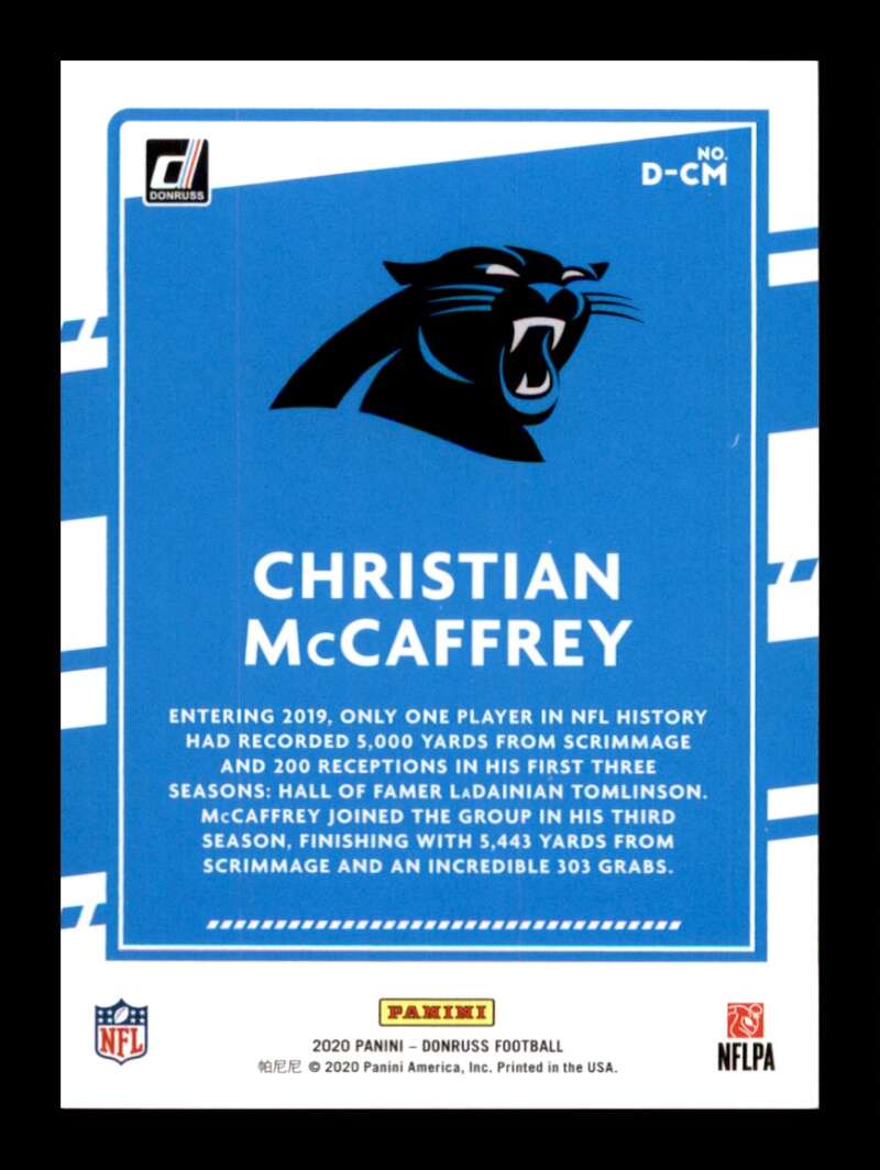 Load image into Gallery viewer, 2020 Donruss Dominators Christian McCaffrey #6 Carolina Panthers  Image 2
