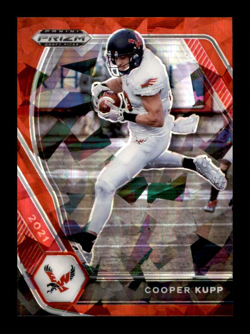 Load image into Gallery viewer, 2021 Panini Prizm Draft Red Cracked Ice Prizm Cooper Kupp #47 Eastern Washington Eagles  Image 1
