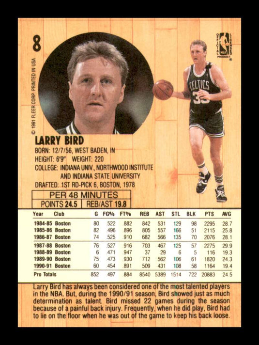 1991-92 Fleer Larry Bird 