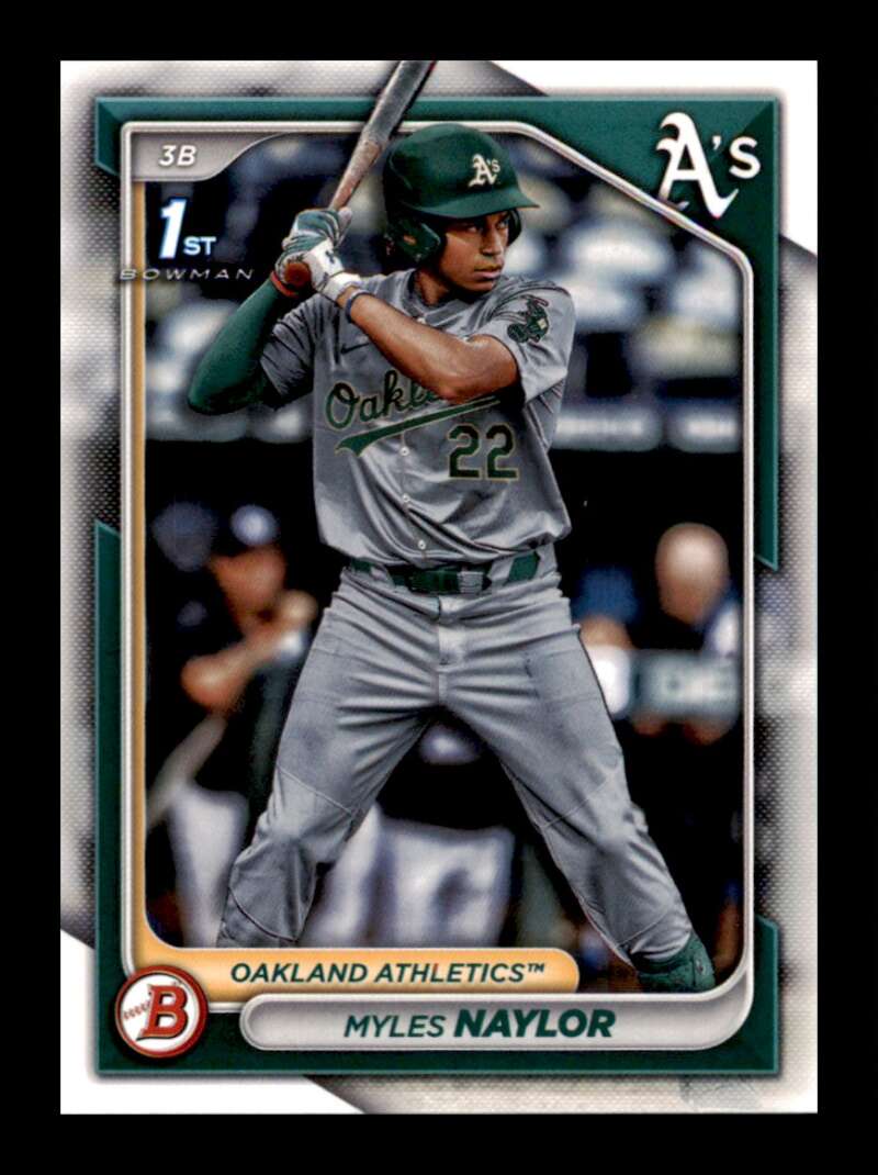 Load image into Gallery viewer, 2024 Bowman Myles Naylor #BP-136 Oakland Athletics Rookie RC Image 1
