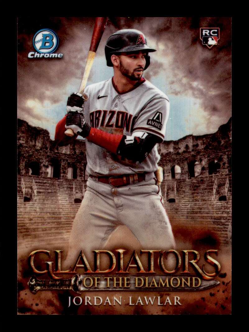 Load image into Gallery viewer, 2024 Bowman Gladiators of the Diamond Refractor Jordan Lawlar #GOTD-16 Arizona Diamondbacks  Image 1
