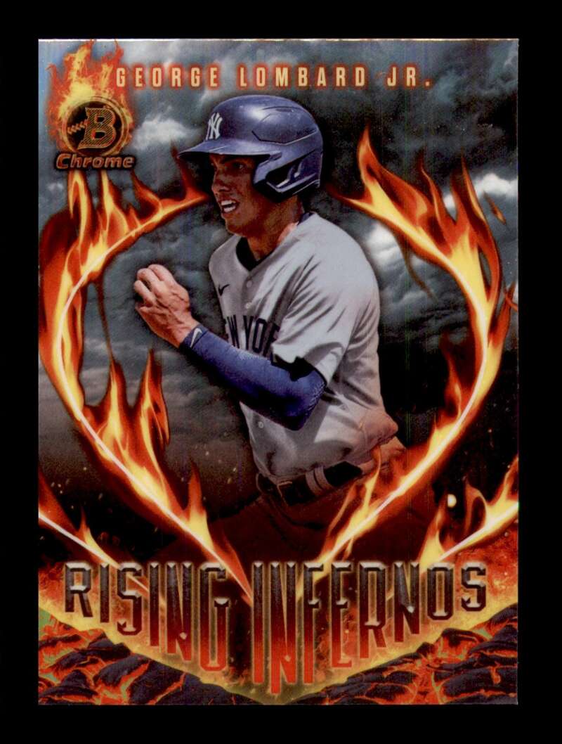 Load image into Gallery viewer, 2024 Bowman Rising Infernos George Lombard Jr. #RI-15 New York Yankees Rookie RC Image 1
