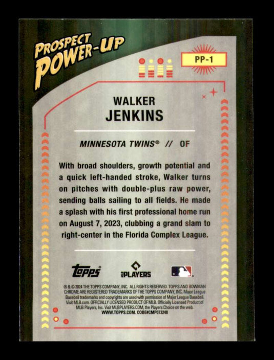 2024 Bowman Prospect Power-Up Walker Jenkins 